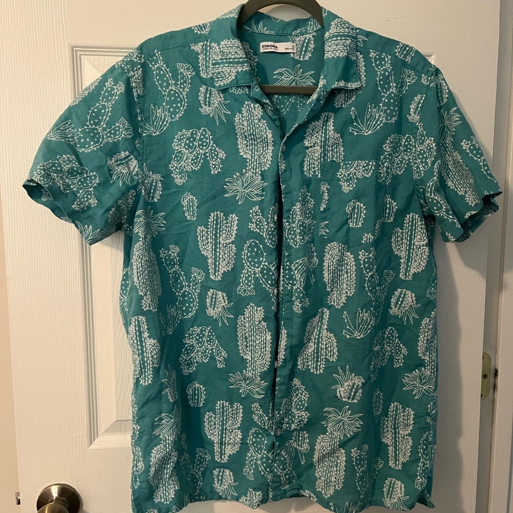 Cactus Print Green Shirt